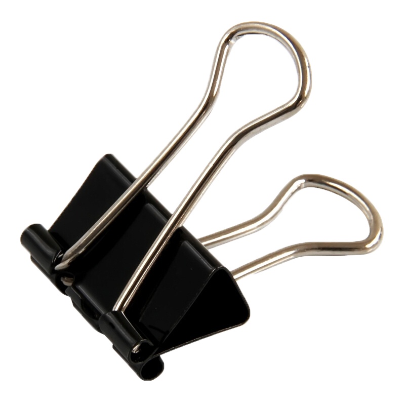 得力 9543 32mm 黑色 长尾夹 12个/筒(一筒装)