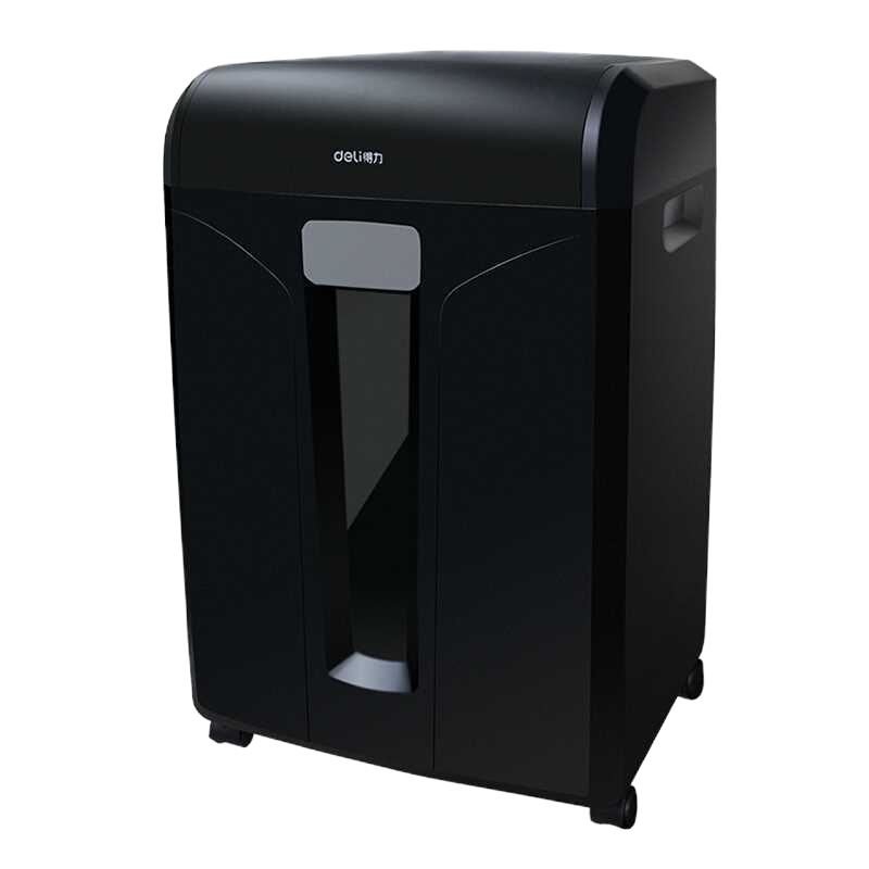 得力14400碎纸机(黑)大功率纸张文件粉碎机商用