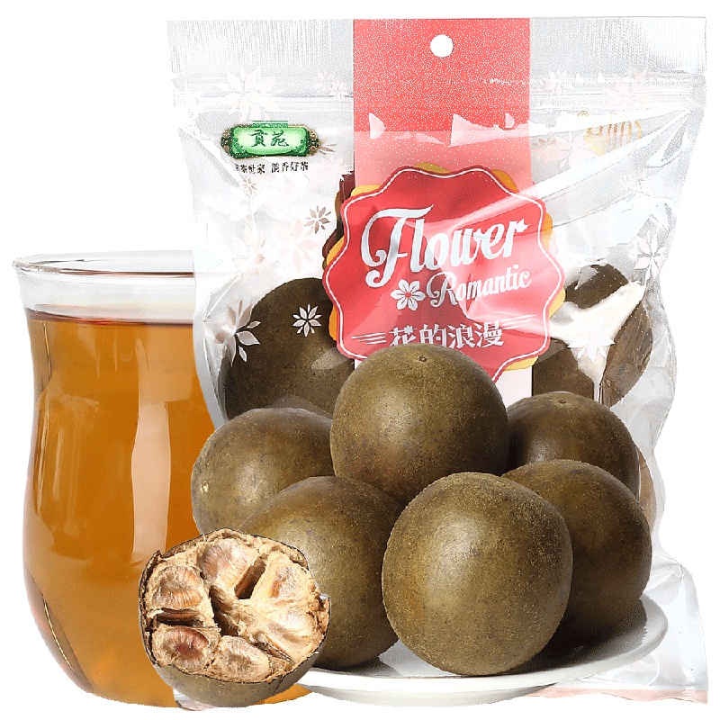 贡苑 茶叶 花草茶 罗汉果(5~8个) 罗汉果茶102g/袋 可搭配金银花胎菊花茶