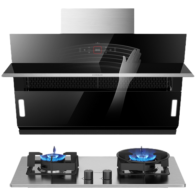 德意(DE&E)A6系列22立方大吸力 电热自清洁 挥手智控抽油烟机烟灶套装865Pro+772G(需液化气详询客服)