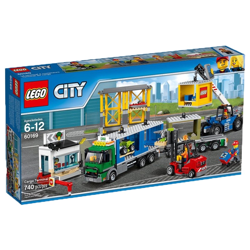 乐高(LEGO)城市系列 货运港口 60169 740块积木塑料玩具 6-12岁 200块以上