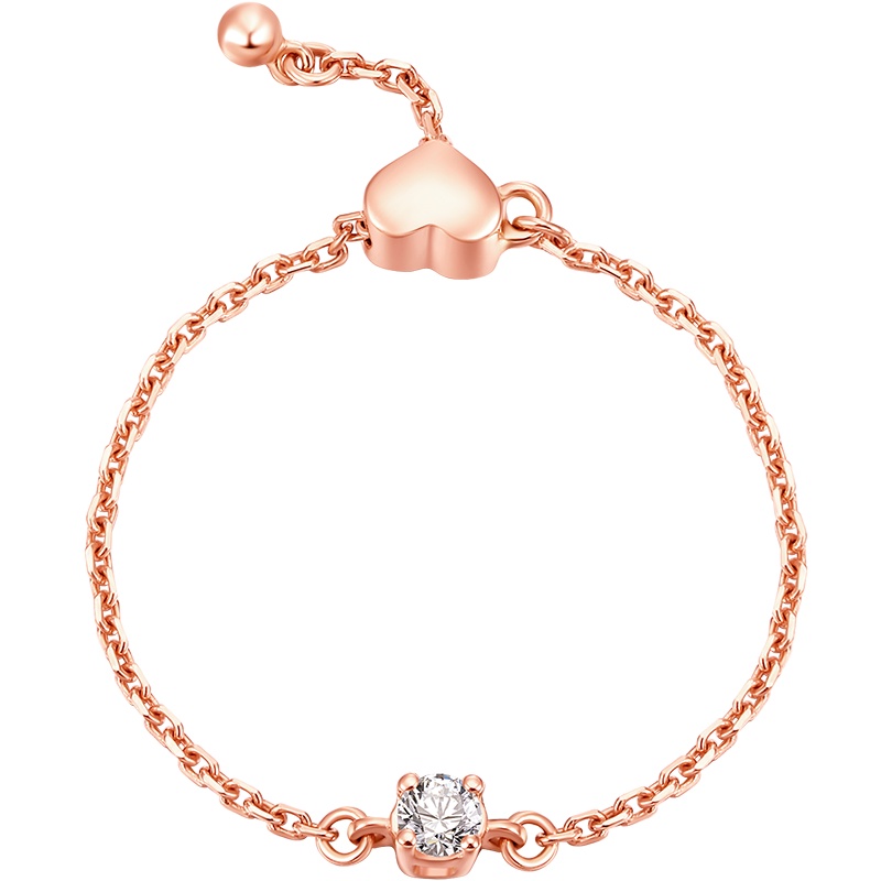 周大福珠宝SOINLOVE叠戴链戒18K金钻石戒指 钻戒VU815精选