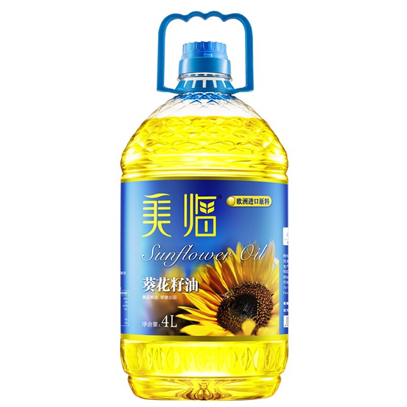 美临 一级葵花籽油 食用油 进口原料 家庭装 4L