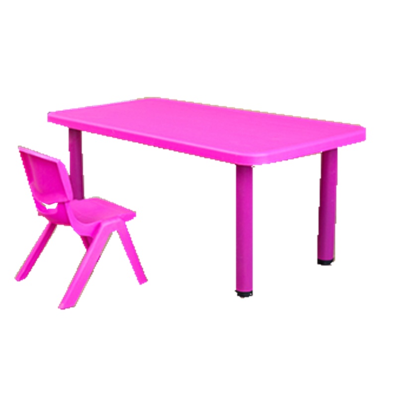 幼儿园塑料长方形儿童桌椅套装字桌(1.2米一桌两椅)