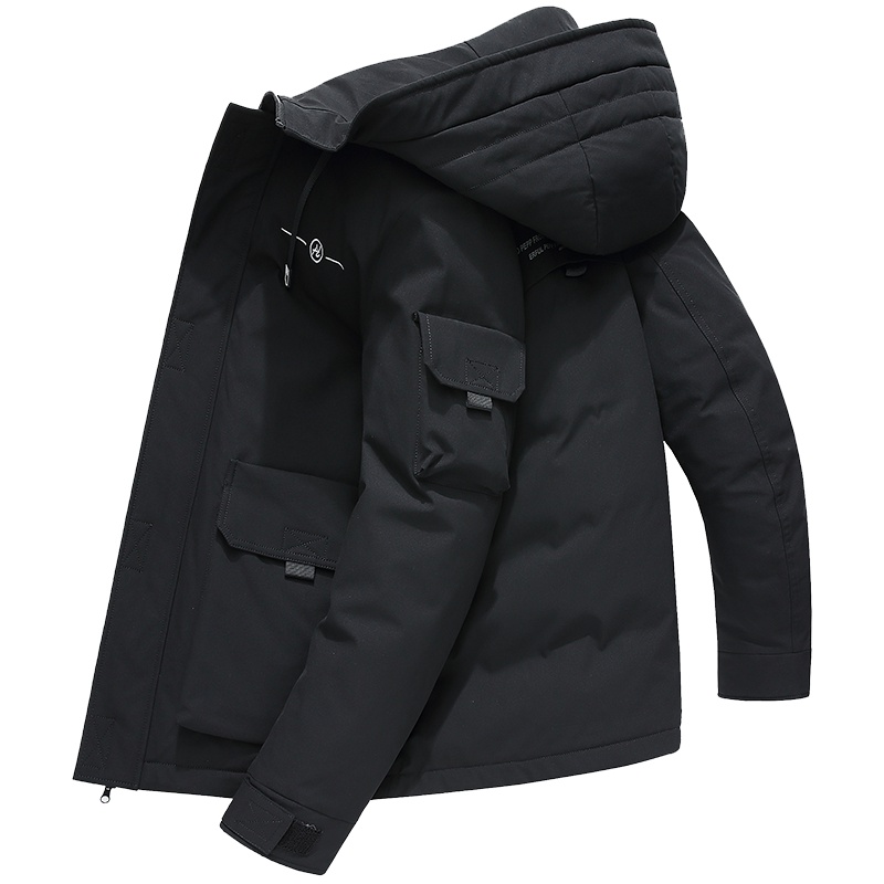 雅鹿反季清仓羽绒服男短款冬季新款连帽休闲保暖冬装羽绒外套男A