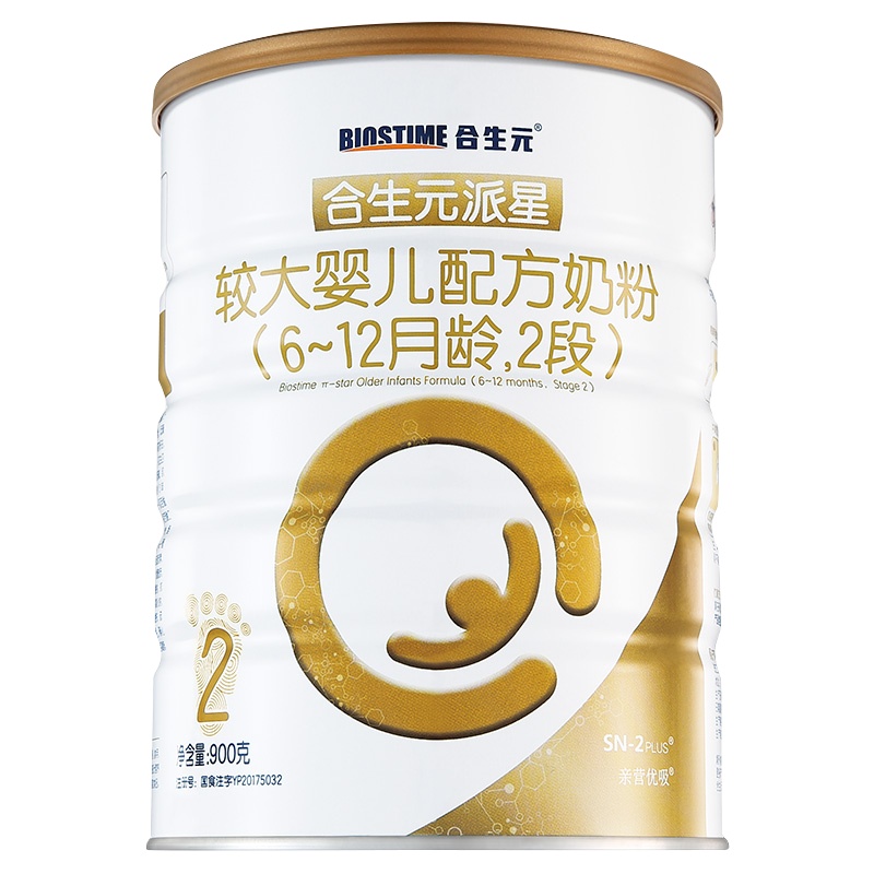 【19年10月左右产】合生元派星较大婴儿配方奶粉2段（6-12个月）900g 6罐 法国原装进口 新包装