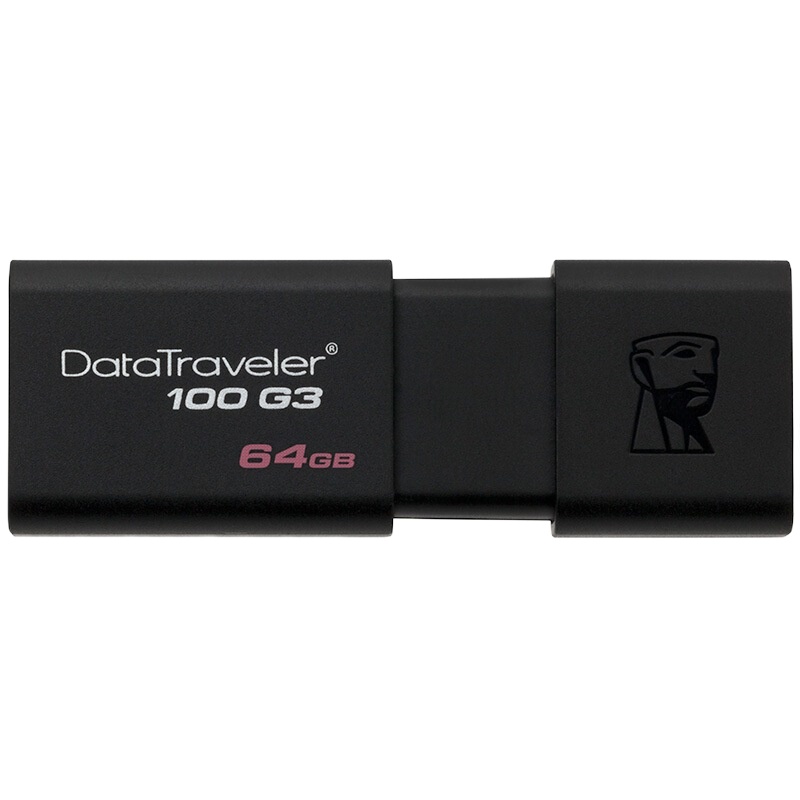 金士顿(Kingston)64GB USB3.0 U盘DT100G3 滑盖设计 时尚便利