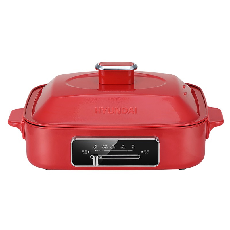 Hyundai电火锅多功能料理锅家用电烧烤肉锅网红锅一体电煎煮锅 全套