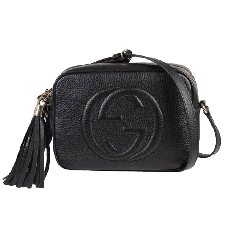 GUCCI 古驰 Soho系列黑色牛皮女士挎包 308364-A7M0G-1000