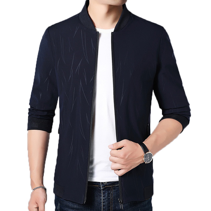 卡帝乐鳄鱼夹克男棒球领印花男士茄克衫2019秋季新品中年宽松外套BDB623T