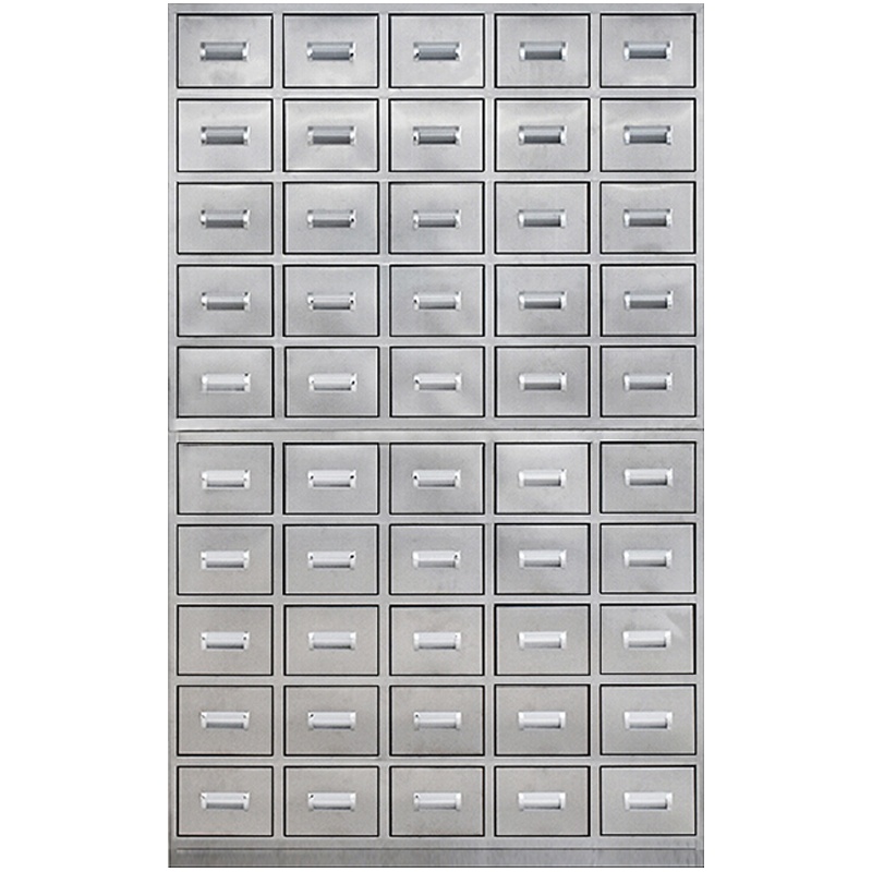 鑫金虎 办公家具不锈钢中药柜50斗钢制铁皮中药材储存柜西药品柜抓药台中药厨子中药斗柜药房诊所药柜中药储存柜