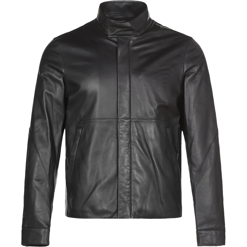 杰尼亚 Z ZEGNA 男士羊皮革薄款夹棉皮衣夹克 VY070 ZZ922