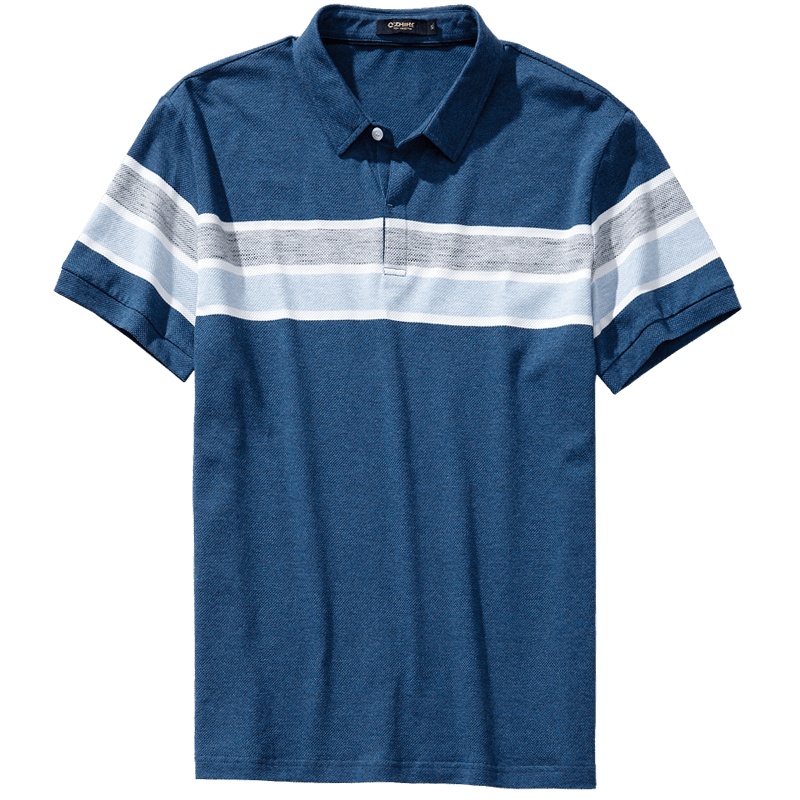 千纸鹤2019夏季新款商务休闲翻领短袖男polo衫 男士打底衫潮25035