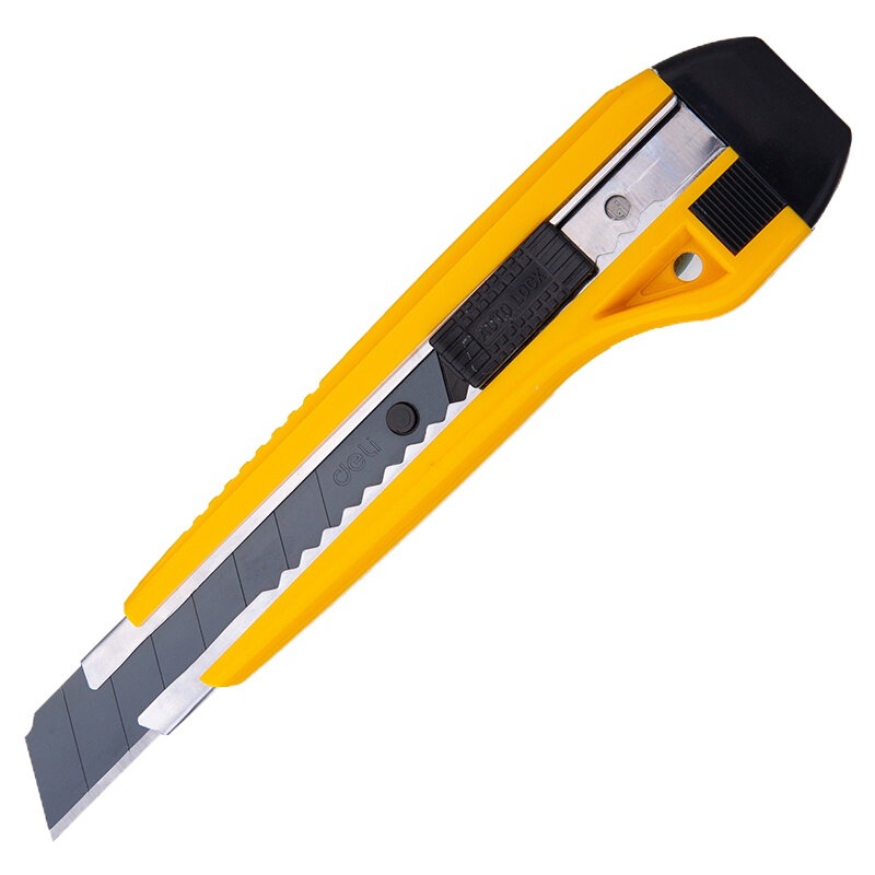 得力(deli)2041美工刀(黄色)单把装
