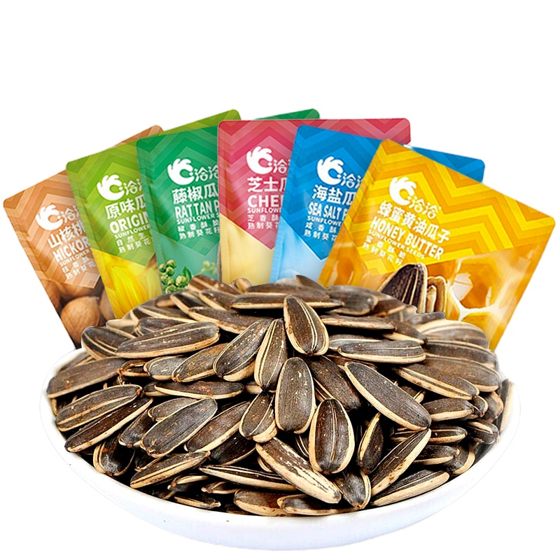 洽洽瓜子恰恰原味焦糖味山核桃味蜂蜜海盐蜂蜜芝士味坚果炒货零食自营小吃口味(随机)98g*6袋