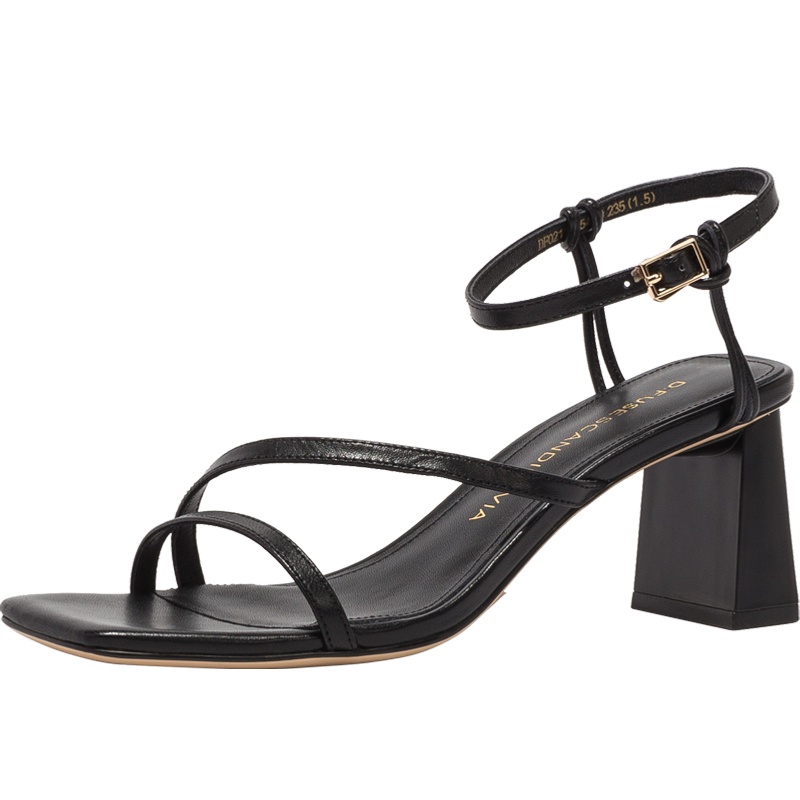 ST&SAT/星期六旗下夏季新款露趾一字带粗跟时装凉鞋女DF02115354