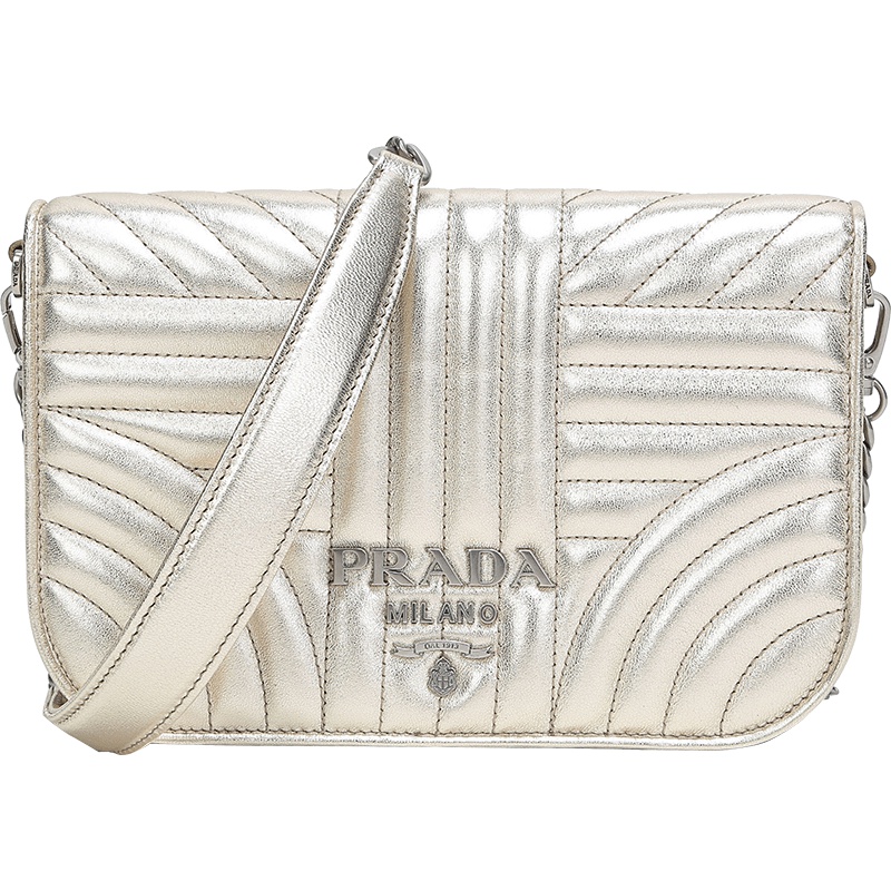 PRADA 普拉达 女士Diagramme系列羊皮单肩斜挎包 1BP013 2B0X V COI