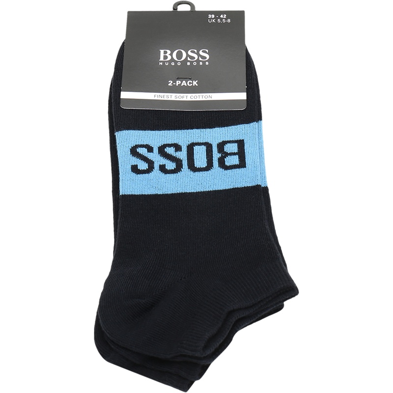HUGO BOSS 雨果博斯 男士 棉质袜子短袜两双装 50428744
