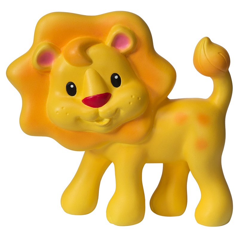 infantino美国婴蒂诺狮子宝宝牙胶新生婴儿宝宝动物牙胶磨牙安抚咬咬乳胶玩具