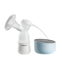 babycare电动吸奶器产后电动按摩挤奶器吸力大无痛集奶器便携 静谧蓝 6680