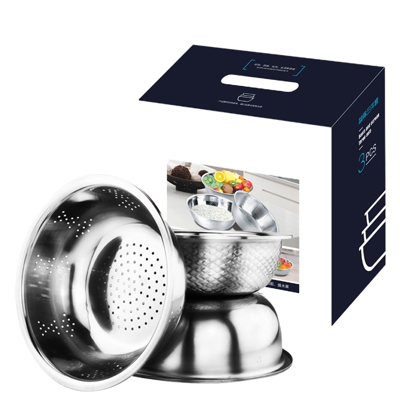 不锈钢小号米筛三件套 HQ