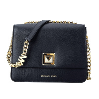 MICHAEL KORS 迈克·科尔斯 MK女包 SYLVIA系列黑色皮革女士单肩斜挎包