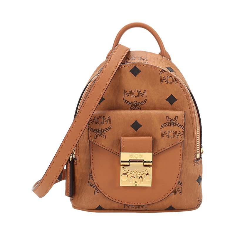 MCM 女士 Patricia Visetos系列人造革/牛皮革单肩斜挎包迷你款 MWRBSPA01