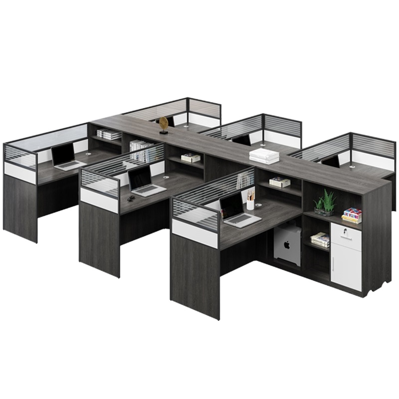 迅众(XUN ZHONG) 办公家具职员办公桌椅组合四六人位屏风隔断卡座简约办公室员工财务桌单人位颜色备注