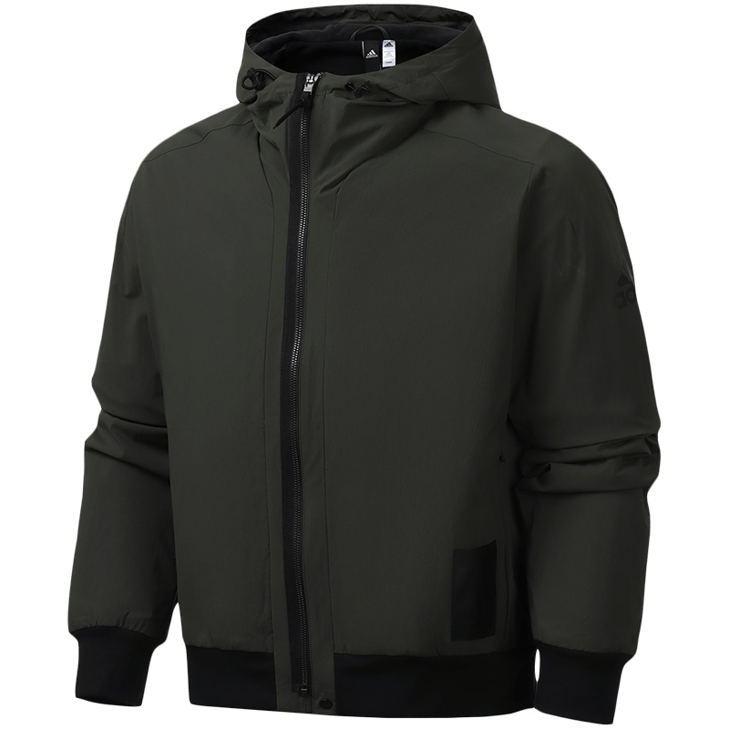 阿迪达斯男服外套运动夹克加绒连帽休闲运动服FJ0257