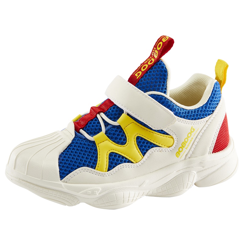 BOBDOG house巴布豆2019新款春季男童运动鞋女童鞋PU透气儿童跑步鞋中大童休闲鞋M9148