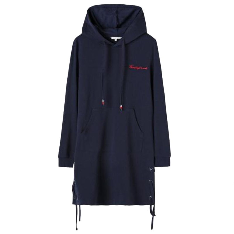 【专柜同款】秋季新款法式少女连衣裙女士中长款显瘦卫衣裙子打底 卫衣女60007475