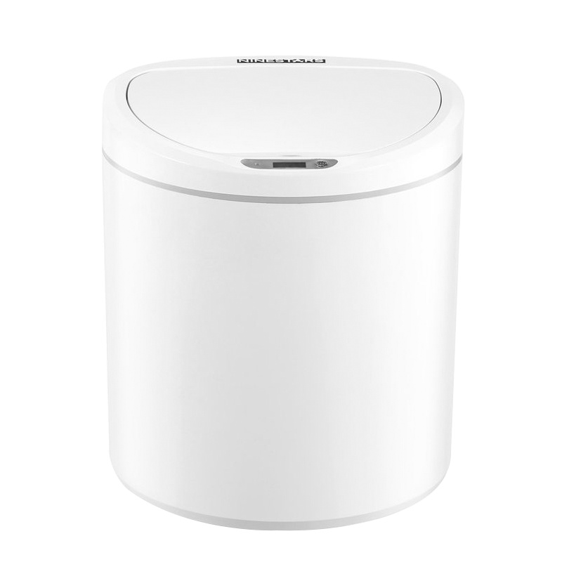 NST/纳仕达 8L极地白欧式智能感应垃圾桶电子自动垃圾筒家用厨房卧室办公