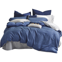 梦洁出品MEE纯色四件套全棉纯棉ins风床单被套网红同款夏天床上用品