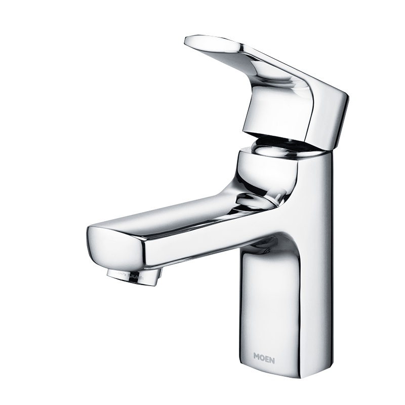 摩恩卫生间卫浴单把单孔台盆卫浴面盆洗手洗脸盆热冷水龙头21121