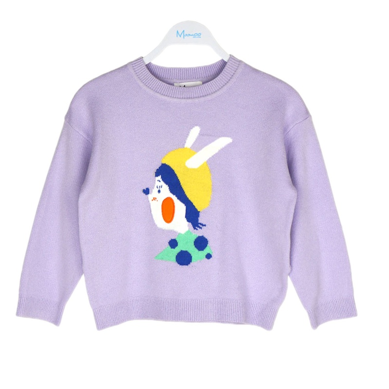 Moomoo/莫莫童装291777女童2020春季新款迪士尼卡通套头线衫毛衣