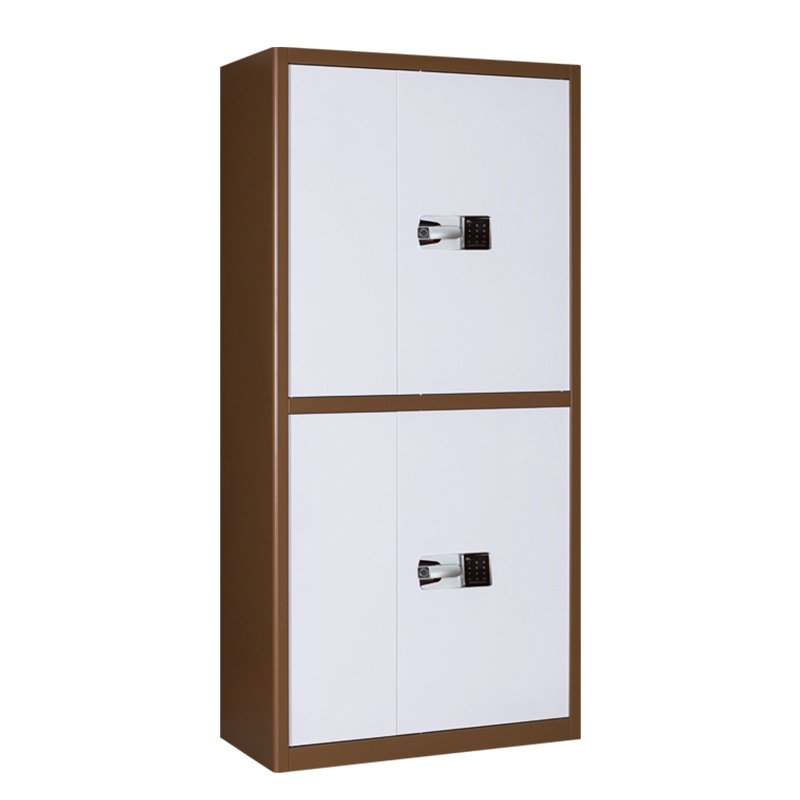 震海通双节指纹锁保密柜通门内二斗咖套白双门国宝电子密码锁保险柜资料储物档案柜文件柜