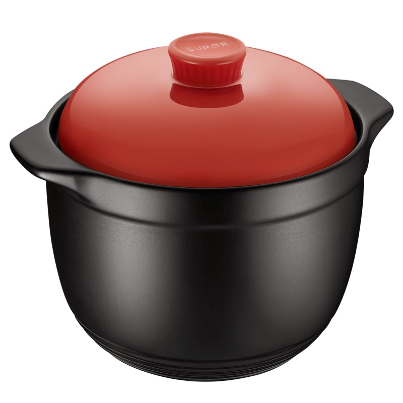 苏泊尔(SUPOR)新陶养生煲怡悦系列砂锅陶瓷煲炖汤炖锅新陶熬药煮粥煮饭明火专用6L EB60CAT01送汤勺竹垫手套