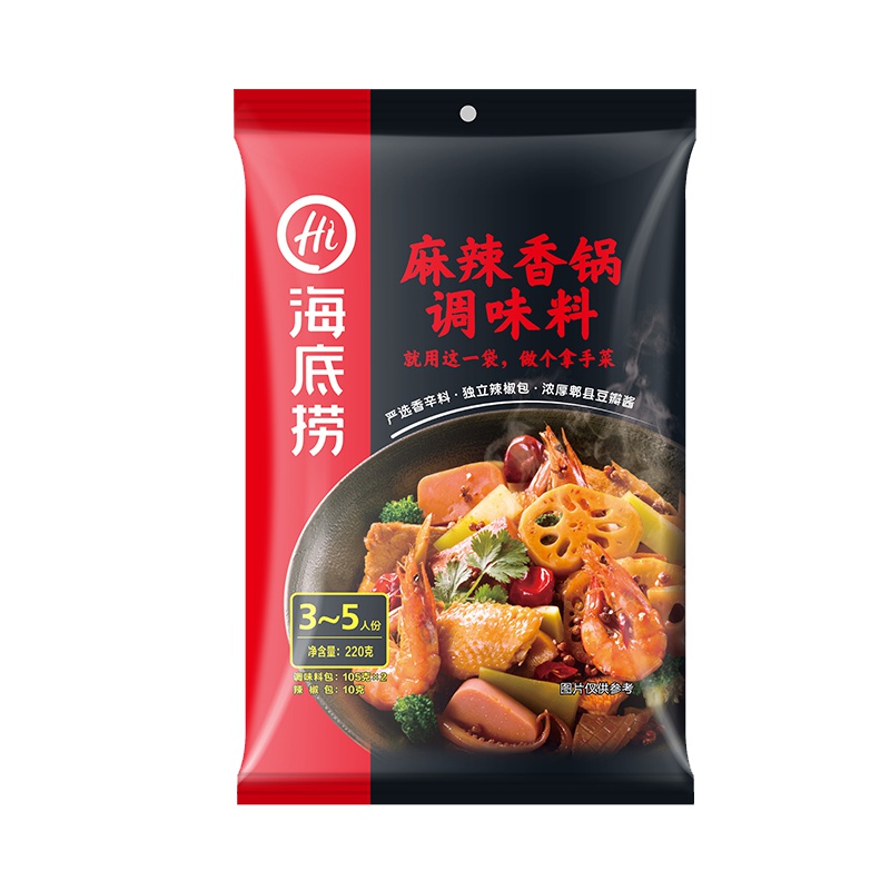 海底捞麻辣香锅220g 袋装 麻辣味 火锅底料 调味品 炒菜火锅一料多用 厨房调味 居家必备