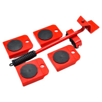 搬家利器家具移动器万向轮滑轮移物挪床重型重物搬运家用工具 加强小车款承重500斤[升级增高撬棍]