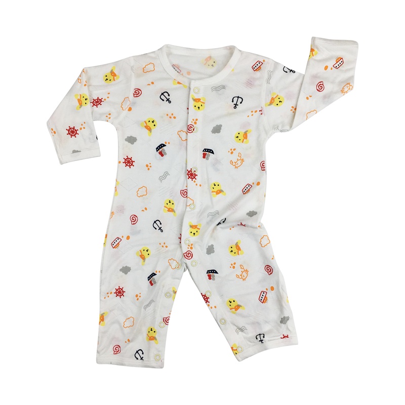 小马波迪宝宝睡衣薄款长袖空调服幼儿夏装纯棉新生婴儿连体衣服夏季