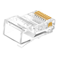 胜为(shengwei)RCA-2100 100个/盒 50U纯铜 超五类镀金水晶头(计价单位:盒)透明