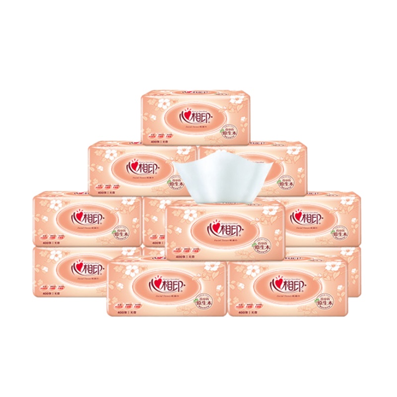 心相印抽纸2层200抽餐巾面巾纸心心相印抽纸巾12包整箱