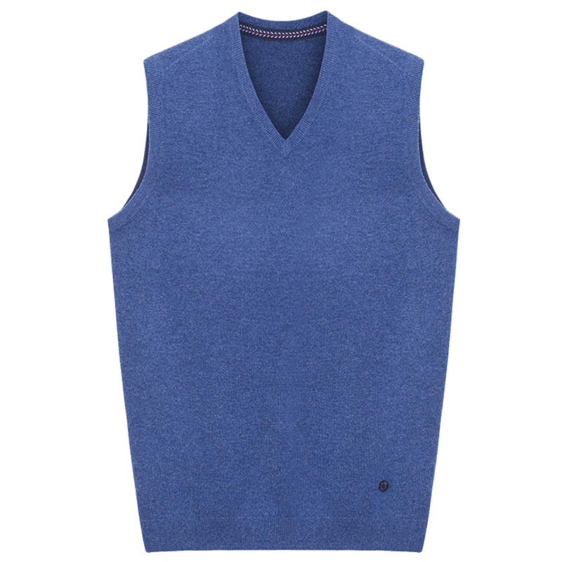 鄂尔多斯ERDOS 早秋V领舒适羊绒休闲商务男士套头背心
