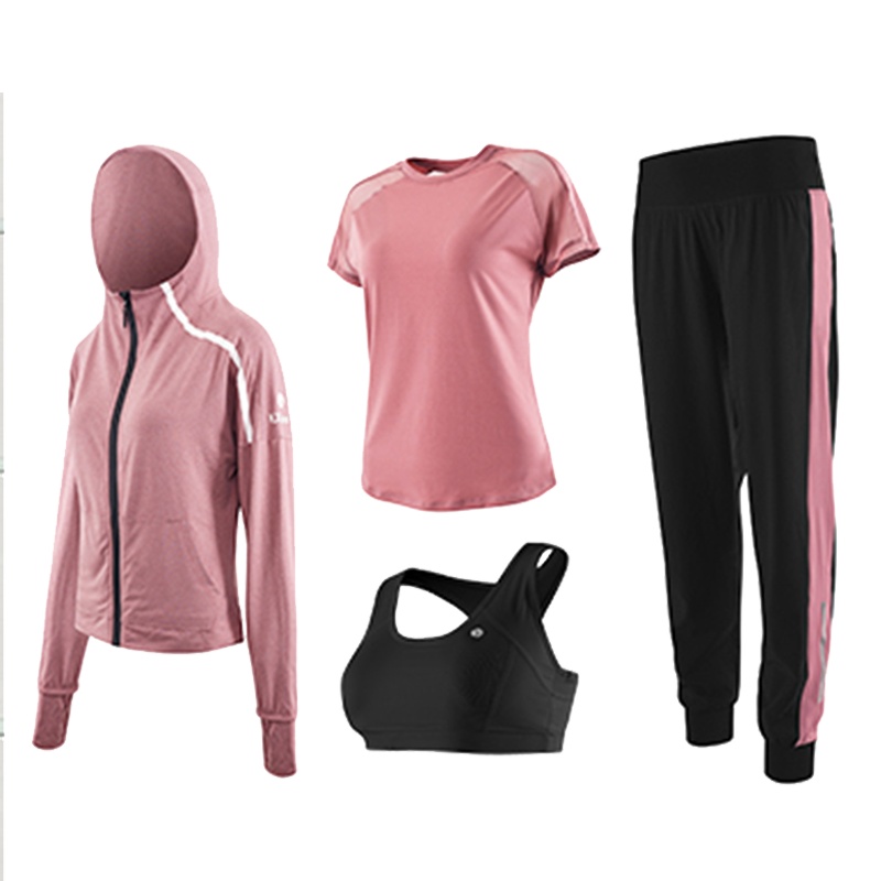 瑜伽服套装长袖女健身房运动跑步套装宽松健身服速干衣透气