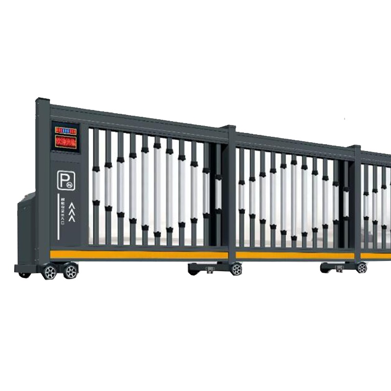 红泰吉电动伸缩段滑门 HT-L2 小区单位铝合金电动移动门 交通管理移动门 1米价格