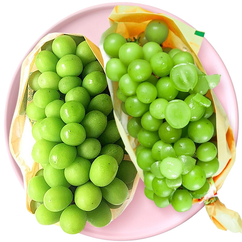 阳光玫瑰葡萄 一级果3斤装 提子 青提 新鲜水果生鲜 苏宁自营水果 单果10g+