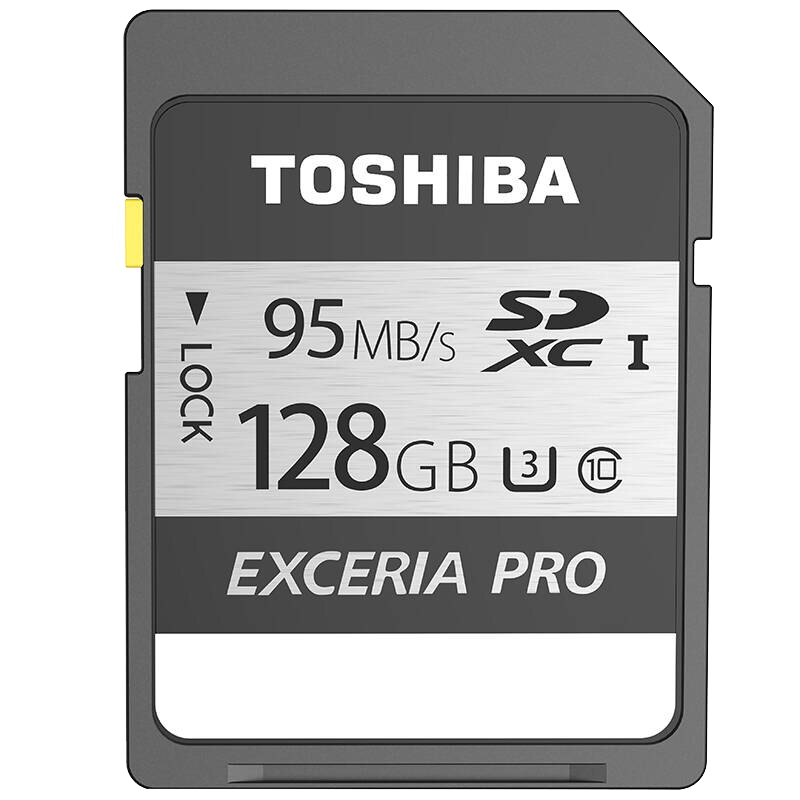 东芝（TOSHIBA）高速SD卡 U3 128G 读95M写75M 支持4K单反微单相机存储卡内存卡