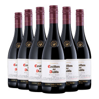 智利原瓶进口干红 Casillero del Diable 干露红魔鬼黑皮诺红葡萄酒 750ml*6 整箱装