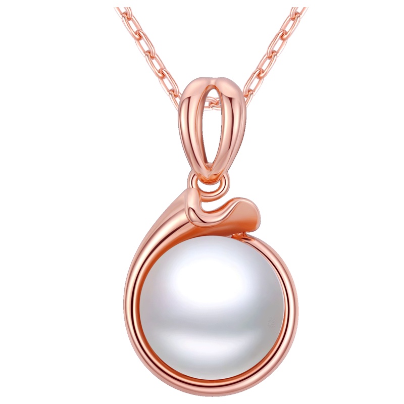 佰色传情纯银项链淡水珍珠吊坠女简约气质妈妈生日礼物