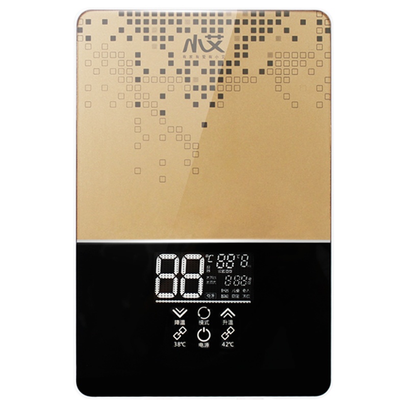 小艾XA-65B即热式电热水器 智能恒温速热式淋雨洗澡机 家用小型免除水电热水器过水热小厨宝 微电脑控制6000瓦黑金色